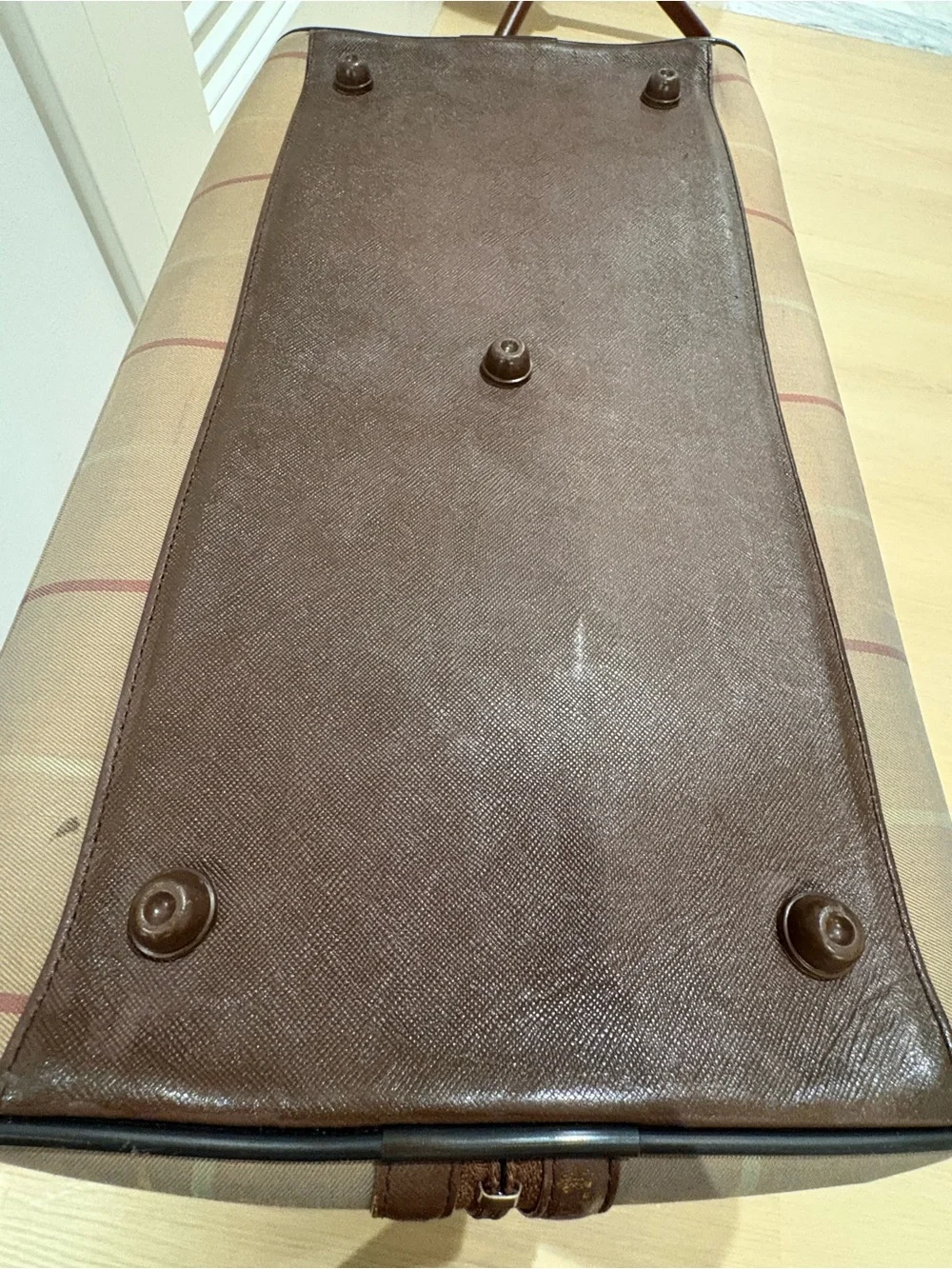 Vintage Burberrys Nova Check Boston/Weekender Bag – Brown Leather Trim